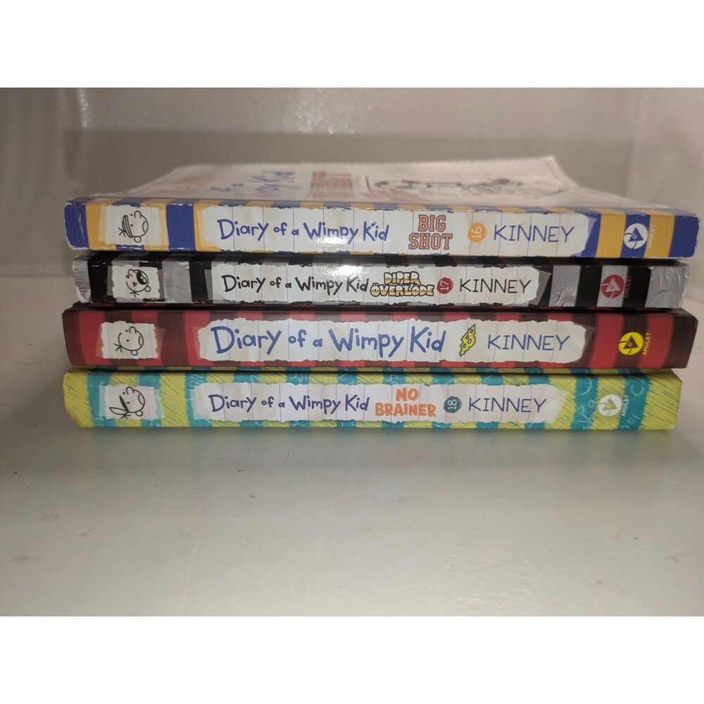 Diary of a Wimpy Kid Books Lot of 4 Jeff Kinney Kids Collection